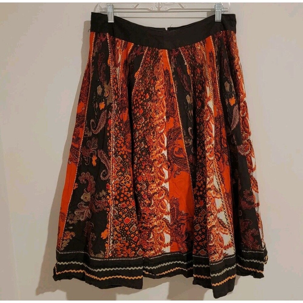 Dimri Womens Skirt Midi Gypsy Paisley‎ Size Large L Boho Indie Eclectic